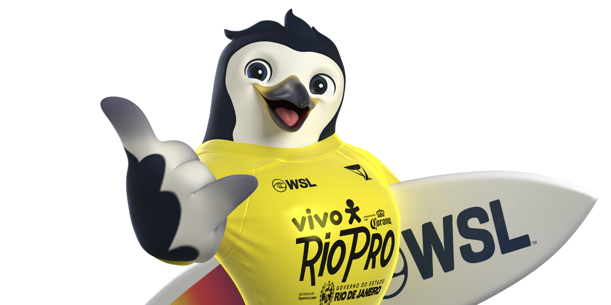Etapa de Saquarema da WSL marcará a primeira vez que o mundial de surfe terá um mascote