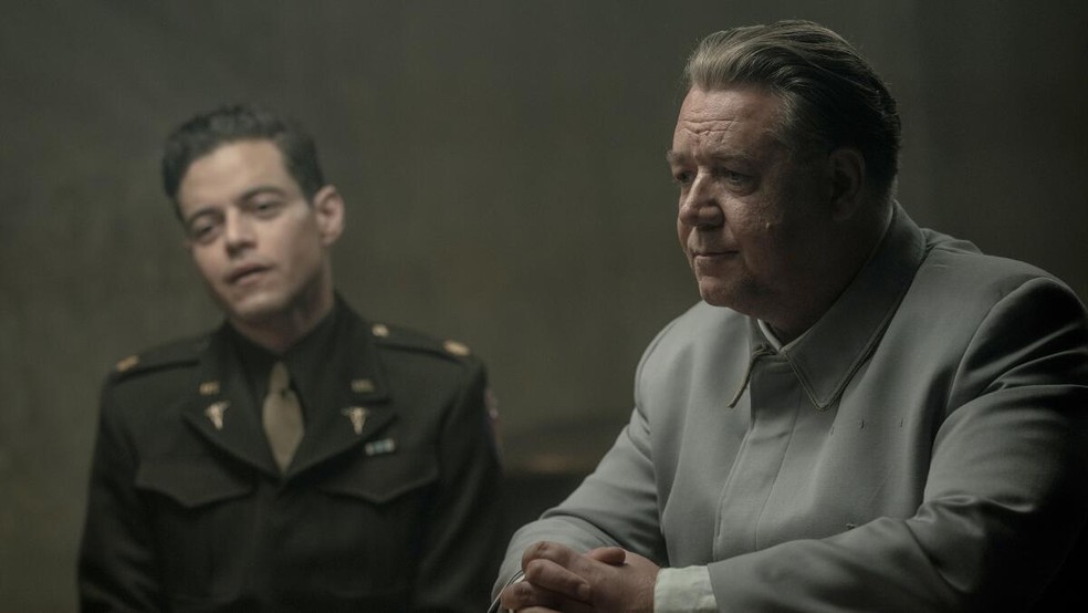 'Nuremberg', com Rami Malek e Russell Crowe — Foto: Divulgação