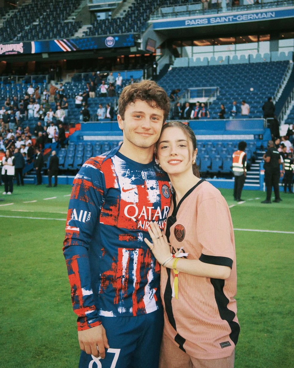 Madalena Aragão é namorada do jogador português João Neves — Foto: Reprodução