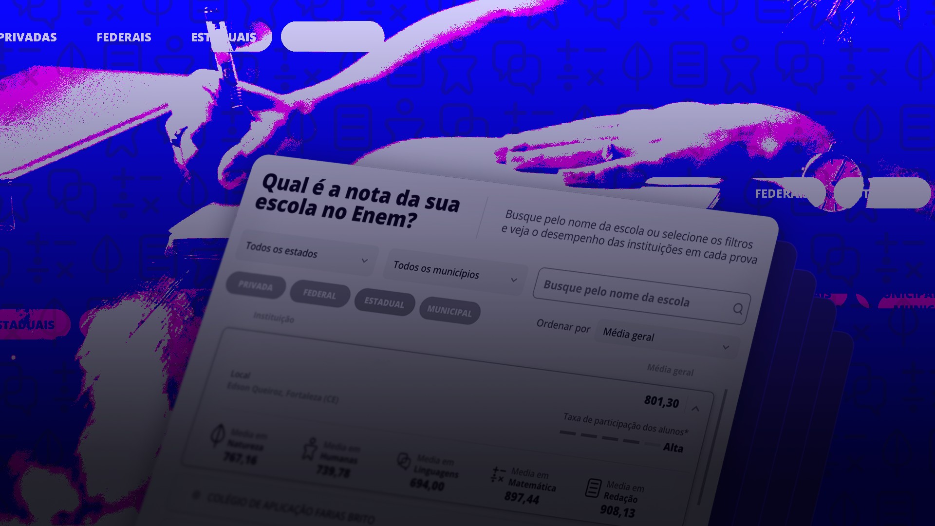 Qual a melhor escola no Enem da minha cidade? Veja em ferramenta do GLOBO