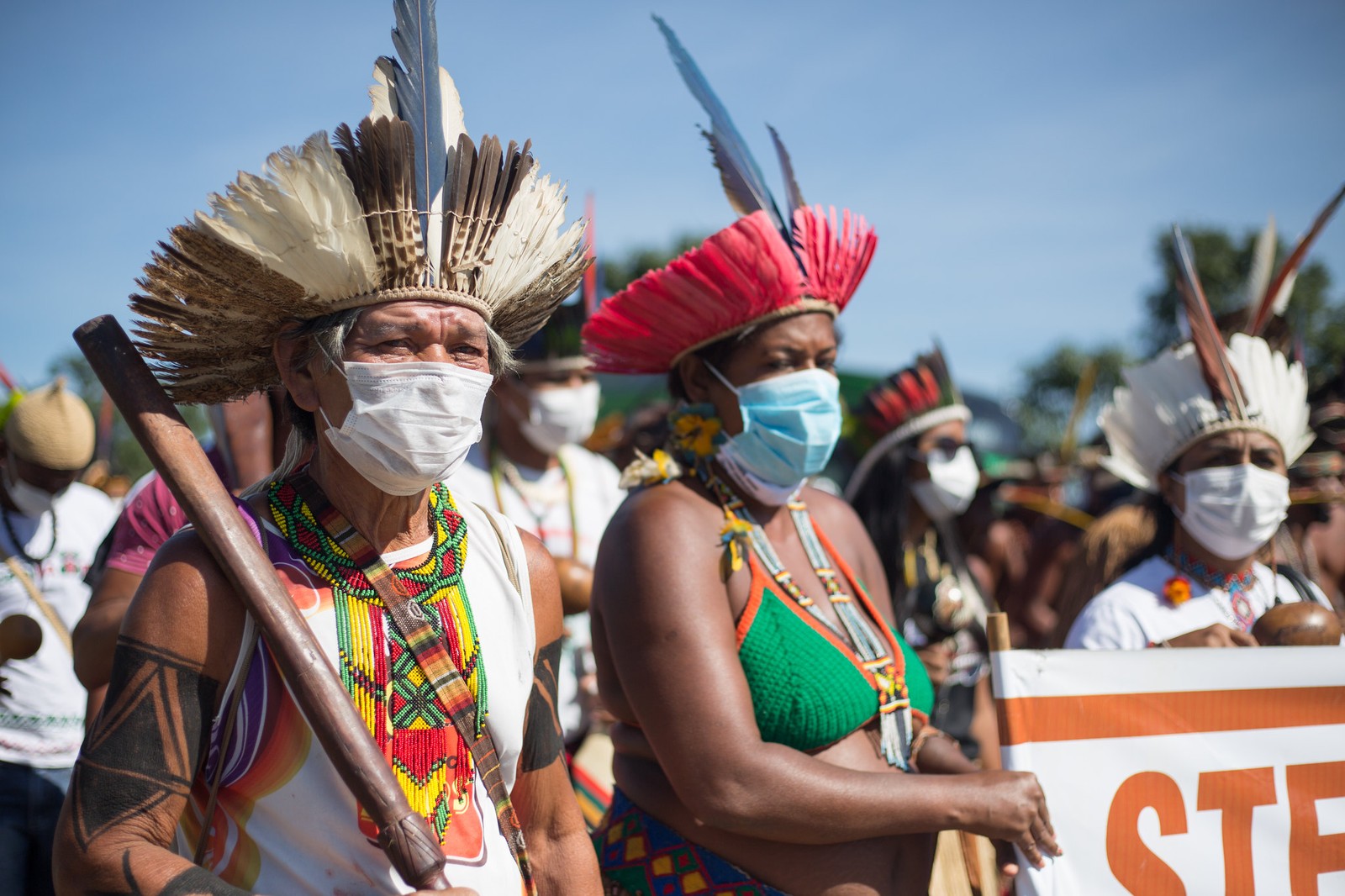 Entre os dias 7 e 10 de março, os povos indígenas da Bahia realizaram uma intensa mobilização na capital federal — Foto: Divulgação