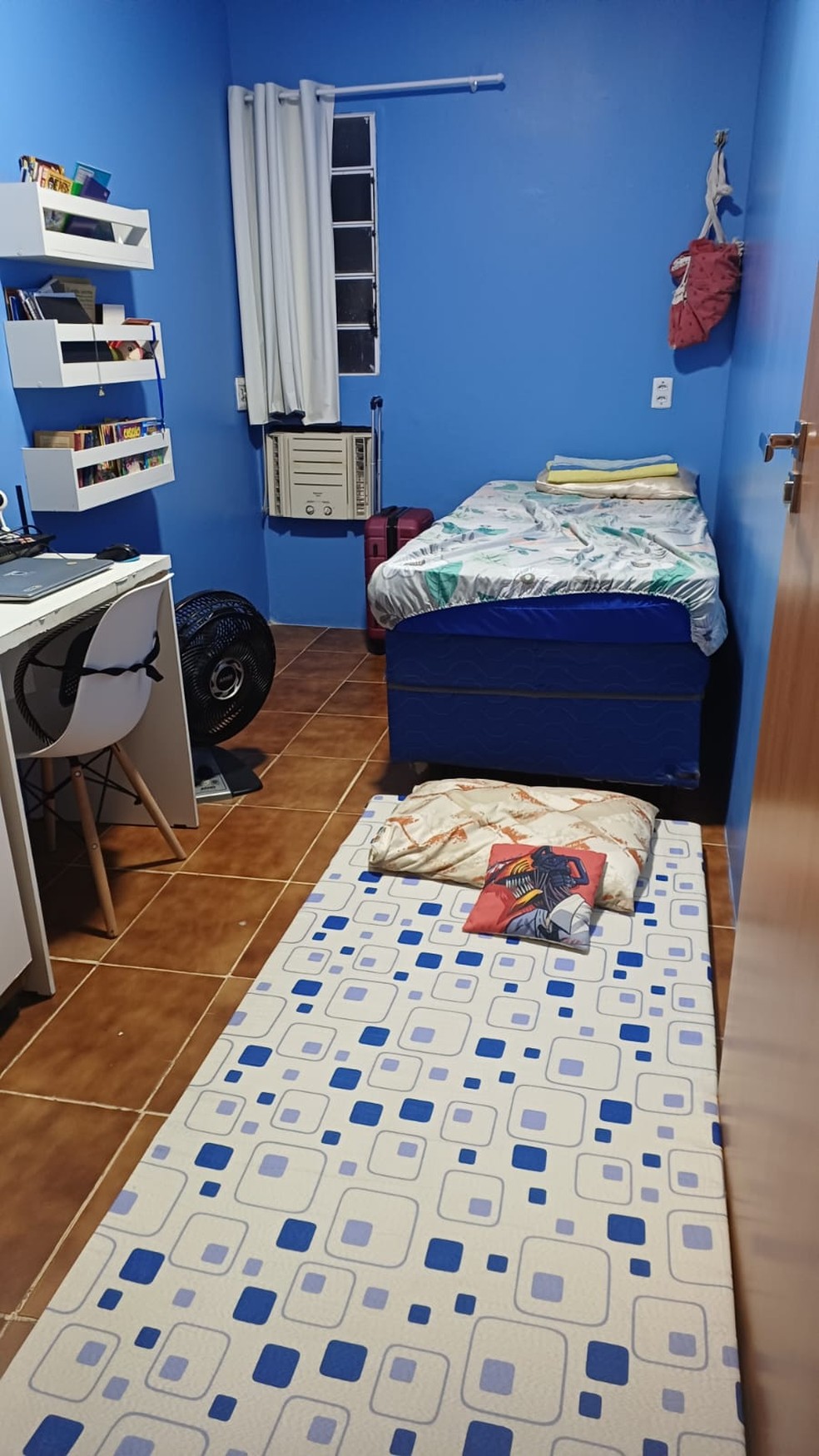 Quarto que Simone está dividindo com o filho — Foto: Álbum de família