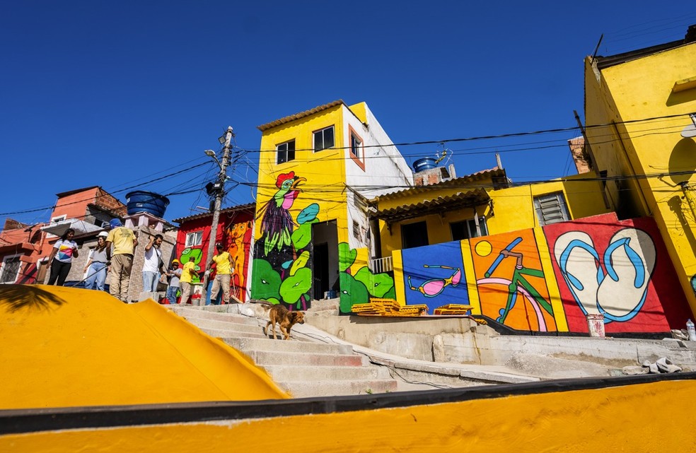 Morro da Providência começa a ser revitalizado com o projeto Favela 3D em parceria com o Rock in Rio — Foto: Marcelo Braga