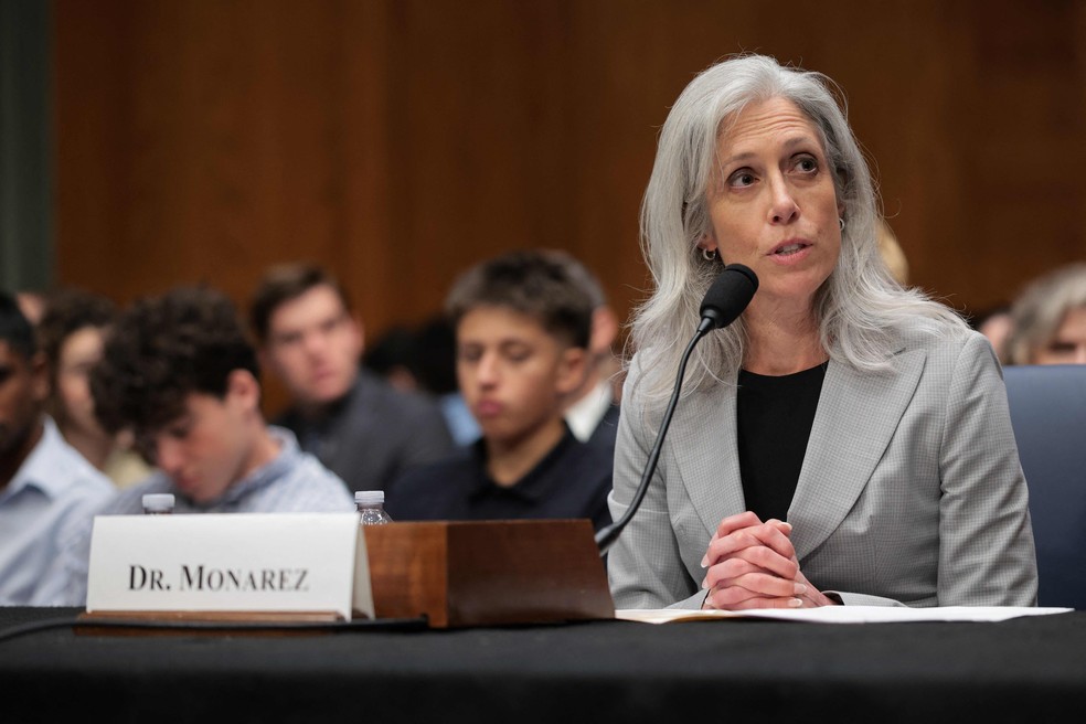 Indicada por Trump, Susan Monarez está há menos de um mês como chefe dos Centros de Controle e Prevenção de Doenças dos EUA — Foto: Kayla Bartkowski / GETTY IMAGES NORTH AMERICA / AFP