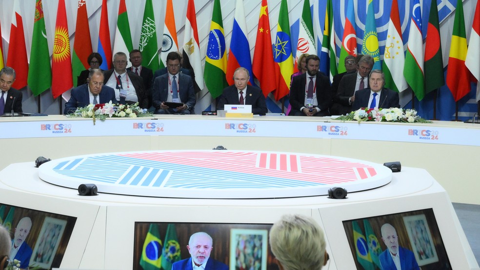 Reunião de cúpula do Brics em Kazan, na Rússia — Foto: Sergey Bobylev / Photohost agency brics-russia2024.ru