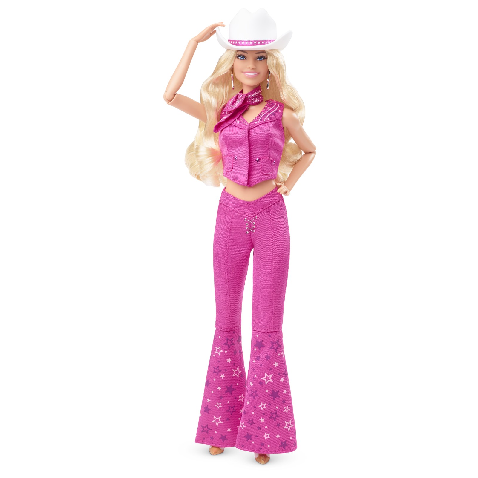 Barbie com look western inspirada no filme 'Barbie', com Margot Robbie — Foto: Divulgação