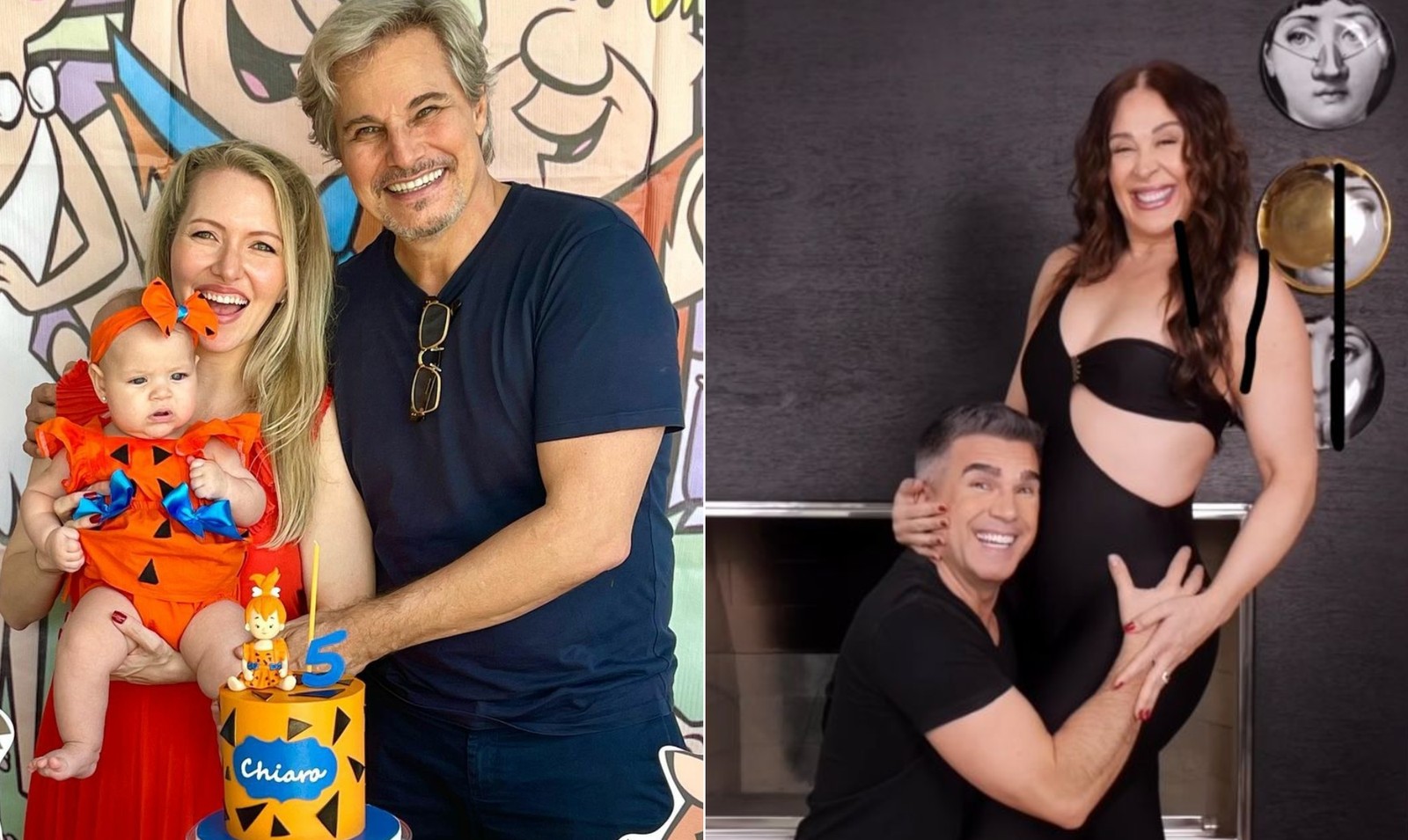 Edson Celulari e Claudia Raia são alguns dos famosos que decidiram ter mais filhos após os 50 anos — Foto: Reprodução/Instagram