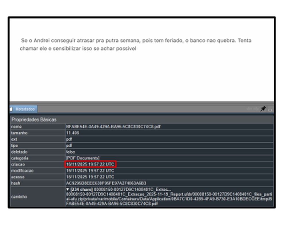 Print de anotação de Vorcaro apreendida pela PF — Foto: Reprodução/ Polícia Federal