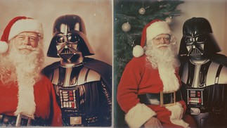 Papai Noel e Darth Vader — Foto: IA/Midjourney