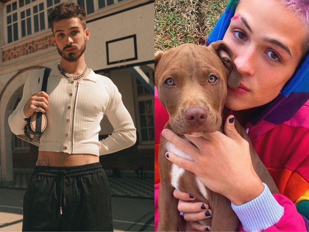 Jo&atilde;o Guilherme chamou atenc&atilde;o ao aparecer de cropped em um desfile em Paria. Mas antes disso, o ator j&aacute; havia usado unhas pintas e maquiagem em outras ocasi&otilde;es &mdash; Foto: Reprodu&ccedil;&atilde;o/Instagram