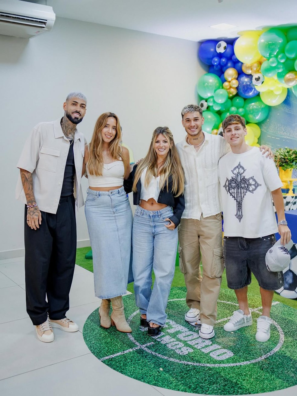 Festa de quatro anos do filho de Alexander Barboza, do Botafogo — Foto: Reprodução