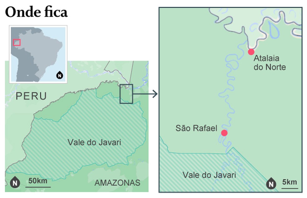 Local entre a comunidade ribeirinha São Rafael e Atalaia do Norte, onde Bruno Araújo e Dom Phillips desapareceram. — Foto: O Globo