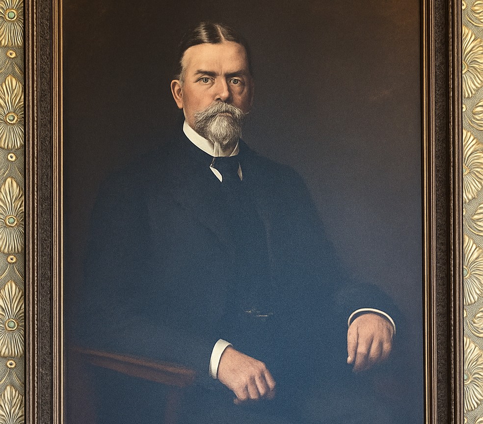 John Hay, diplomata icônico dos EUA retratado no quadro que serviu de cenário para o registro do encontro entre Vieira e Rubio no Departamento de Estado, em em Washington — Foto: Reprodução com IA