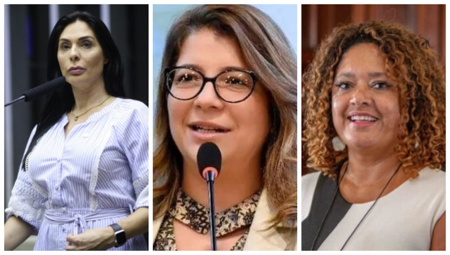 Giovânia de Sá (PSDB-SC),   Carla Dickson (União-RN) e enfermeira Rejane (PCdoB-RJ).