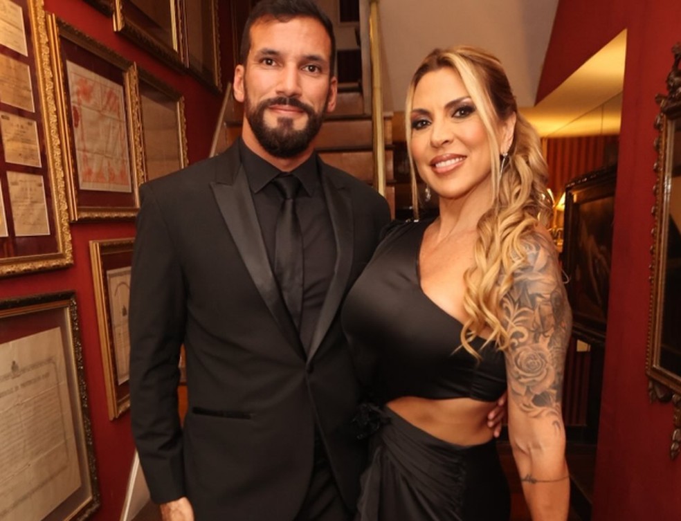 Policial João Marquini e juíza Tula Mello — Foto: Reprodução