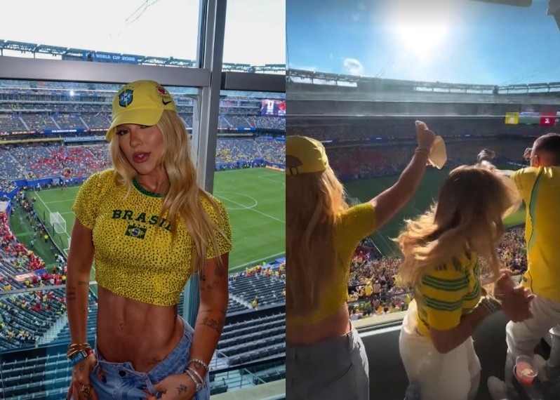 Virgina Fonseca comemora gol de Vini Jr na estreia do Brasil na Copa; vídeo