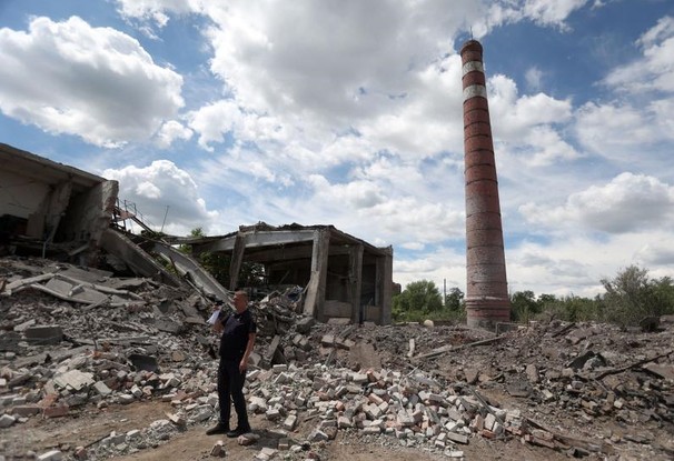 Ataque de mísseis russos em Kostyantynivka, na região de Donetsk, em 24 de junho de 2022