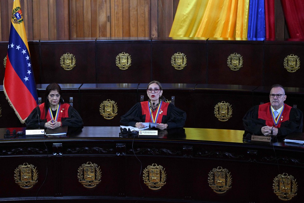 A presidente da Suprema Corte da Venezuela, Caryslia Rodríguez, está entre as afetadas pelos EUA — Foto: Federico Parra/AFP