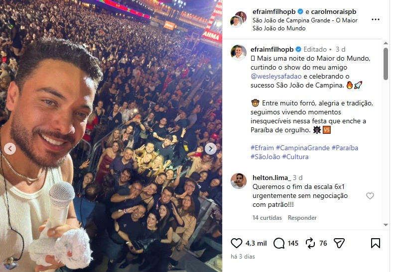 Justiça manda Instagram derrubar imagens de Wesley Safadão f