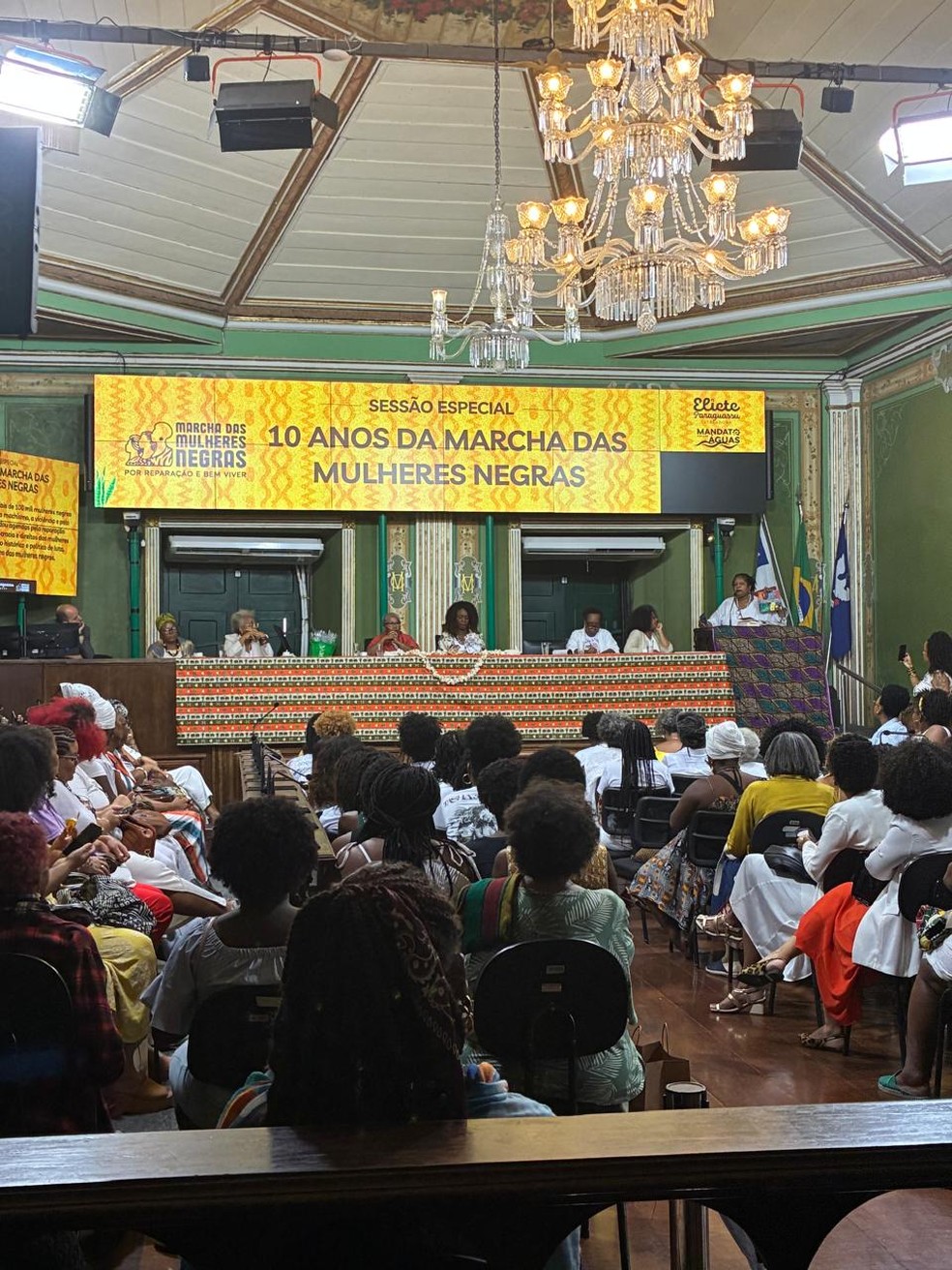 Evento da vereadora Eliete Paraguassu, em Salvador, quando o Programa Defensores dos Defensores a acolheu — Foto: Divulgação