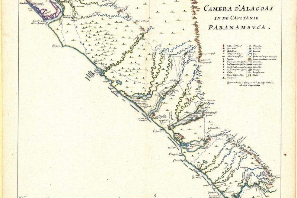 Mapa descoberto em Harvard ajudou a localizar área descrita por Blaer — Foto: Reprodução