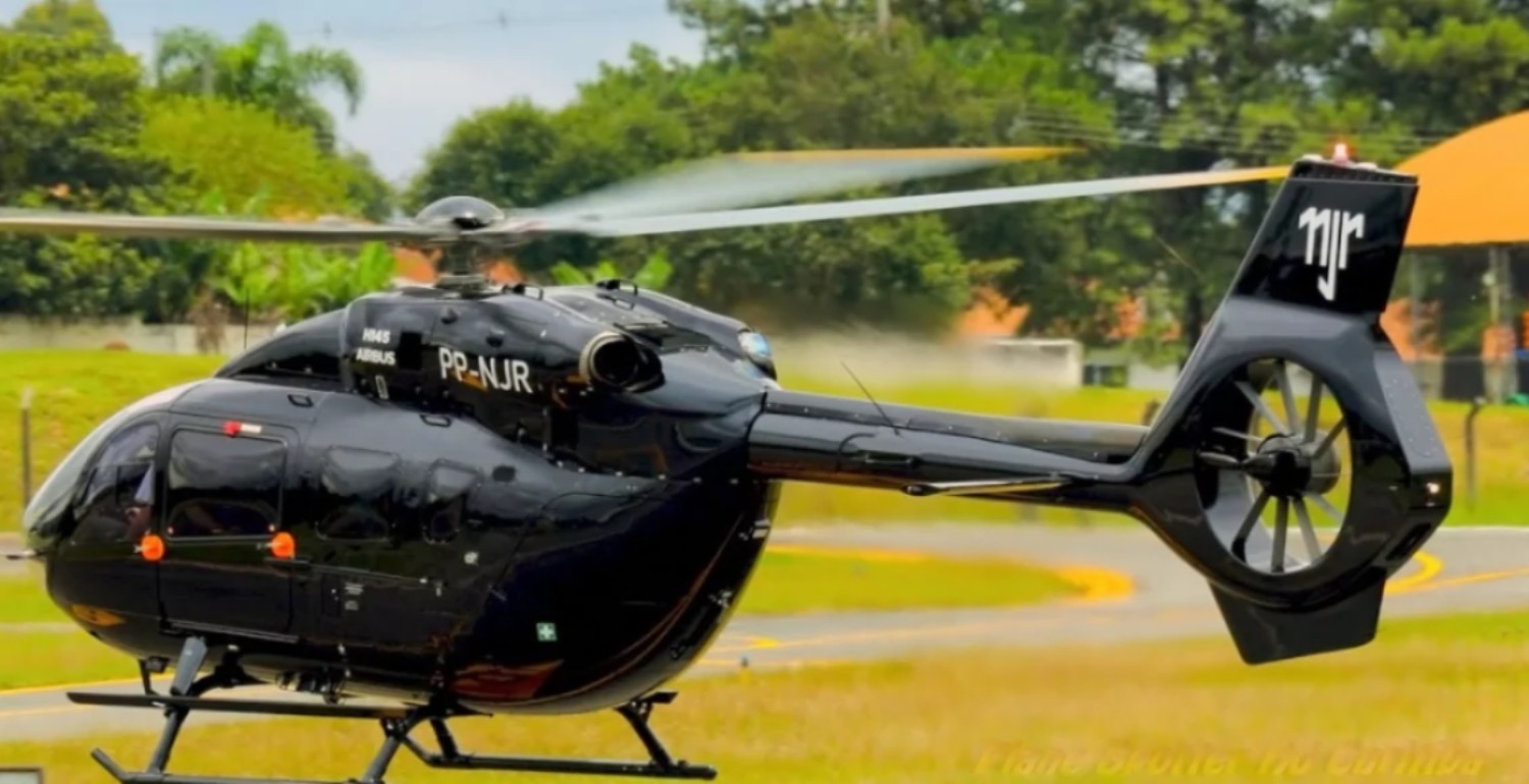 Personalizado e com capacidade para 10 pessoas: como é o helicóptero de R$ 50 milhões usado por Neymar para chegar à Granja Comary