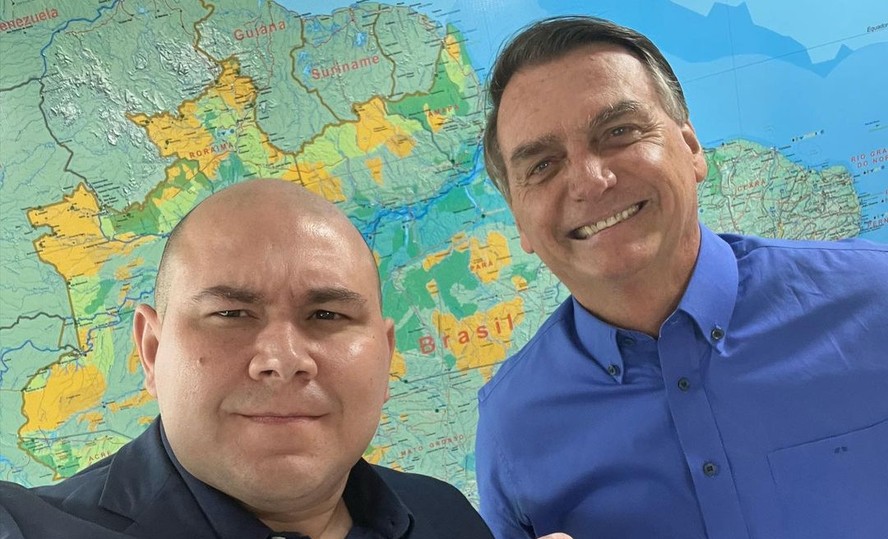 Deputado eleito Abilio Brunini e Jair Bolsonaro