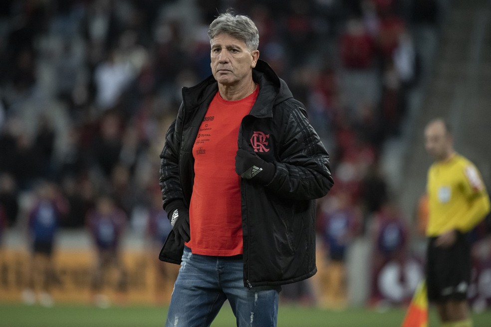 Renato Gaúcho durante derrota do Flamengo para o Athletico pela Copa do Brasil 2021 em pleno Maracanã — Foto: Alexandre Vidal / Flamengo
