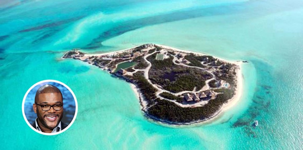 Tyler Perry é dono de ilha nas Bahamas — Foto: Reprodução/Google Maps