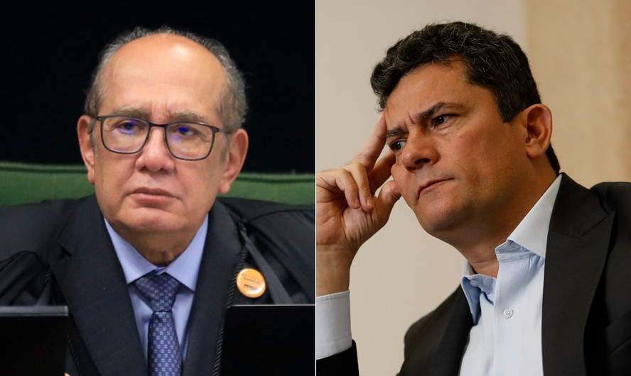 O ministro do STF Gilmar Mendes e o senador Sérgio Moro