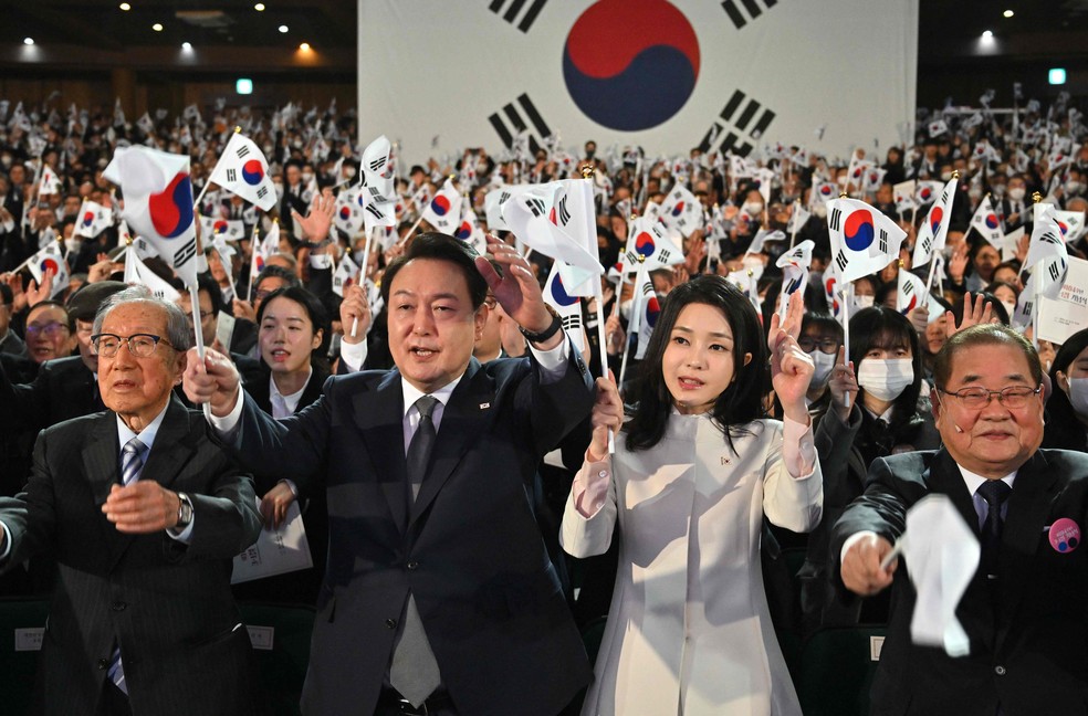 Situação com a primeira-dama provocou crise partidária — Foto: Jung Yeon-je/AFP