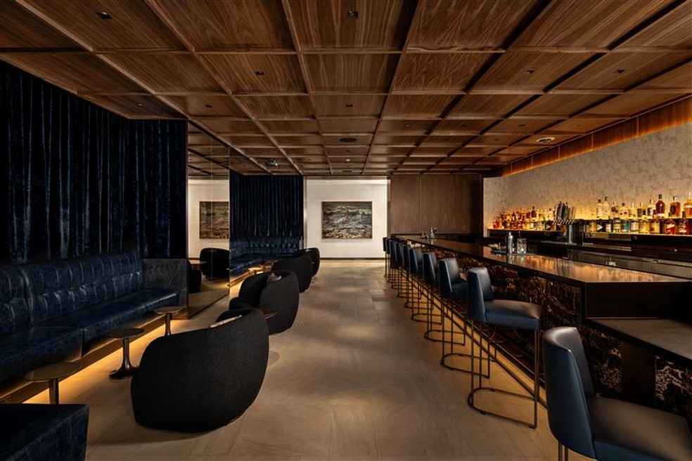 The new speakeasy-style bar at United Airlines' Polaris Lounge at Chicago Airport, USA — Photo: Disclosure
