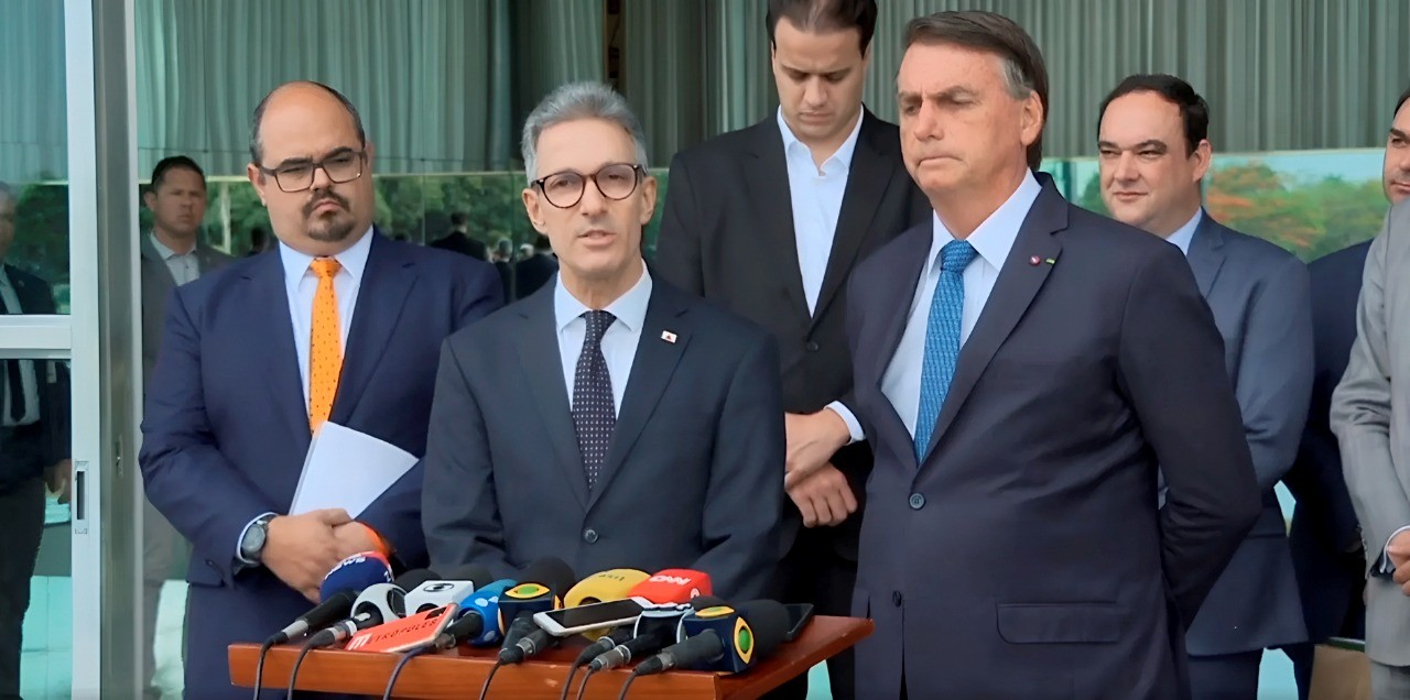 Romeu Zêma (Novo) declarou apoio após reunião no Palácio da Alvorada — Foto: Reprodução Vídeo/G1