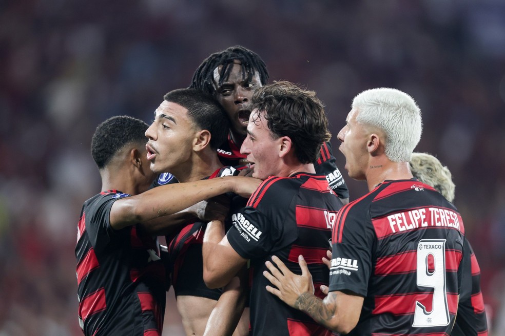 Iago faz gol e Flamengo vence Barcelona nos pênaltis para levar o bicampeonato mundial sub-20 — Foto: Gilvan de Souza / Flamengo