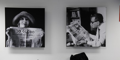 Exposição 100 anos do jornal o Globo na redação do jornal no Rio de Janeiro — Foto: Domingos Peixoto / Agência Globo