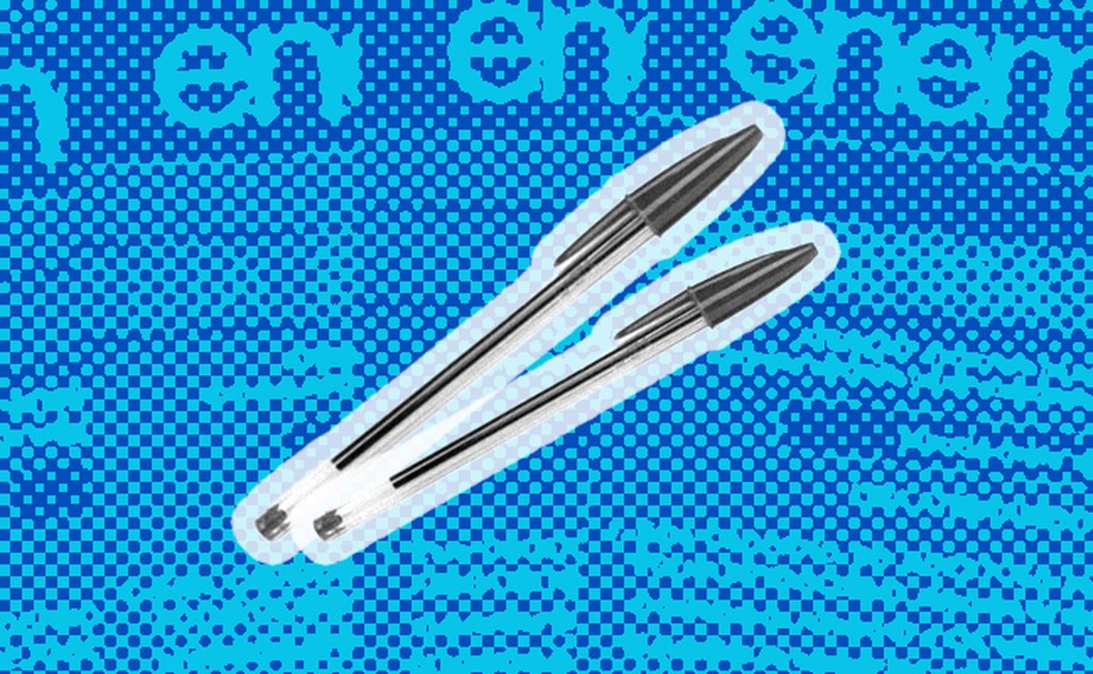 Caneta para o Enem: transparente, de cor preta — Foto: Arte/Agência O Globo