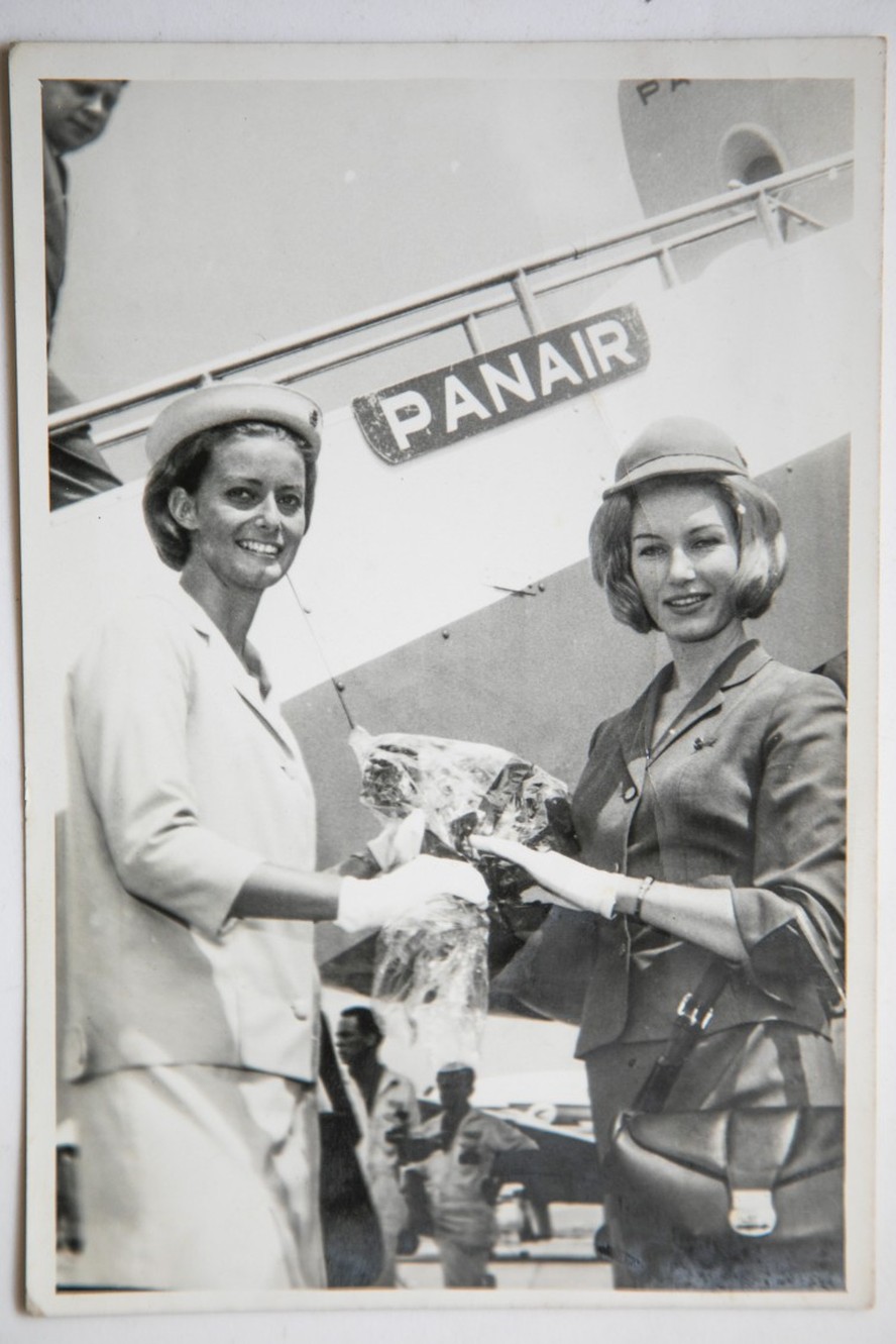 Ingrid, à esquerda: ex-comissária guarda histórias curiosas dos tempos da Panair