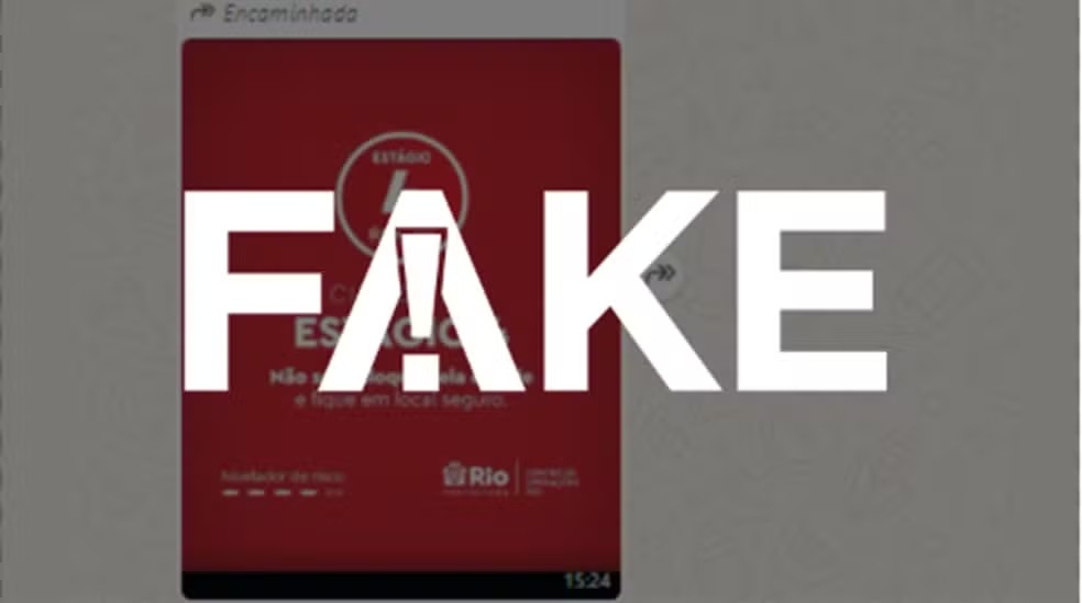 É #FAKE que prefeitura do Rio tenha anunciado Estágio 4 na cidade — Foto: Reprodução