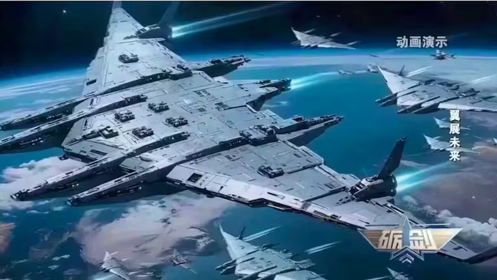 Luanniao tem uma estética que lembra mais 'Star Wars' do que a realidade operacional — Foto: Reprodução / Governo da China