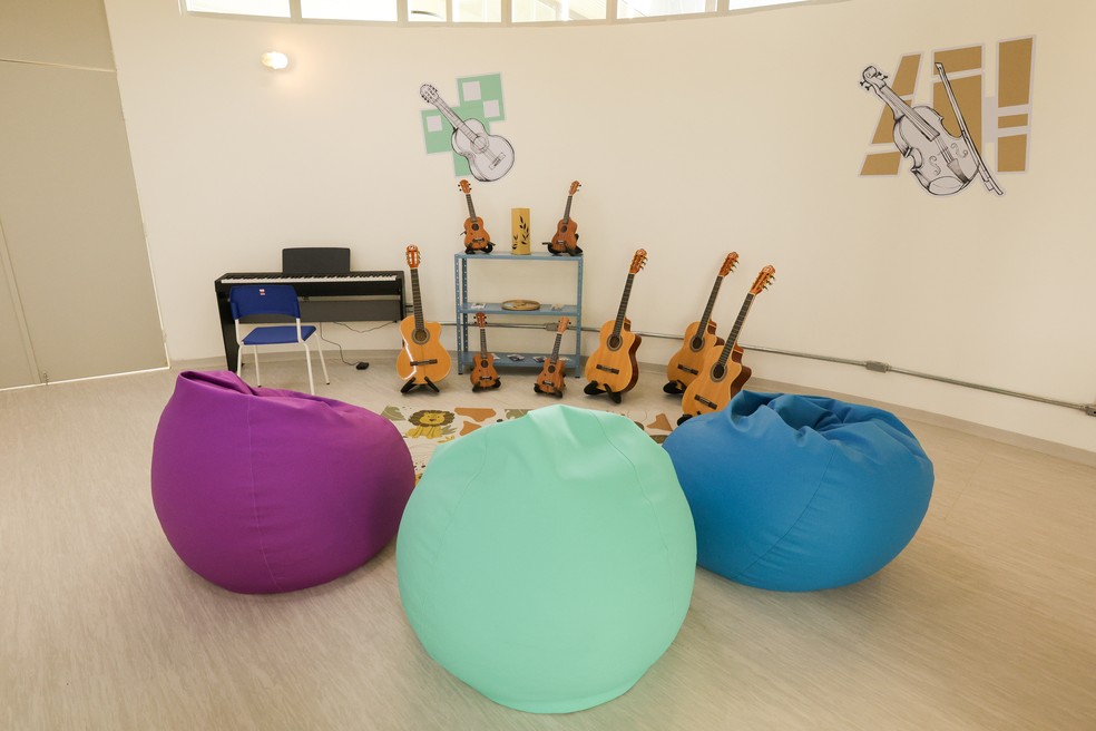 Sala de música do Centro TEA — Foto: Secom/Divulgação