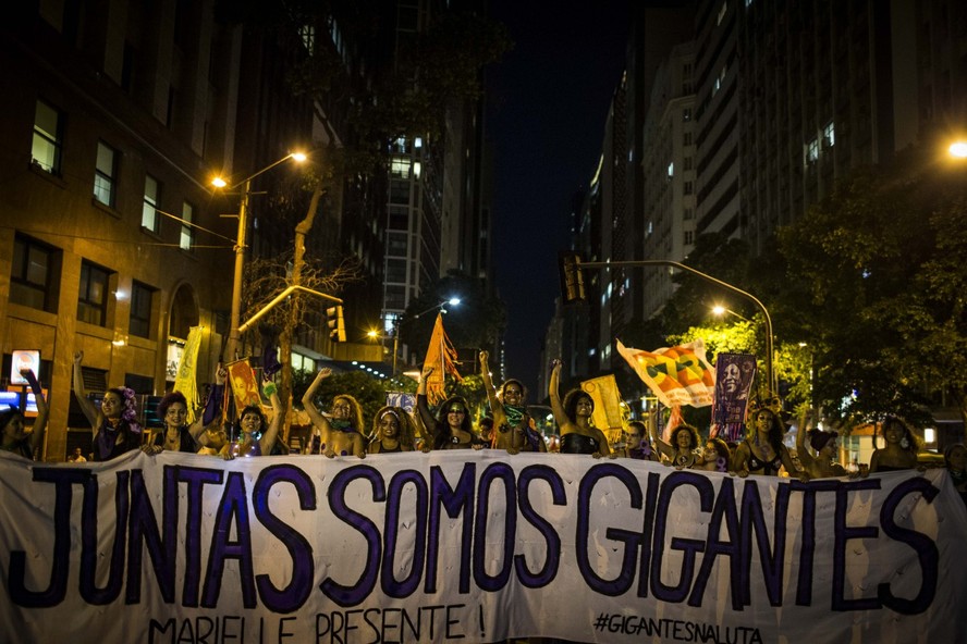 Manifestação no Rio pelo Dia Internacional da Mulher