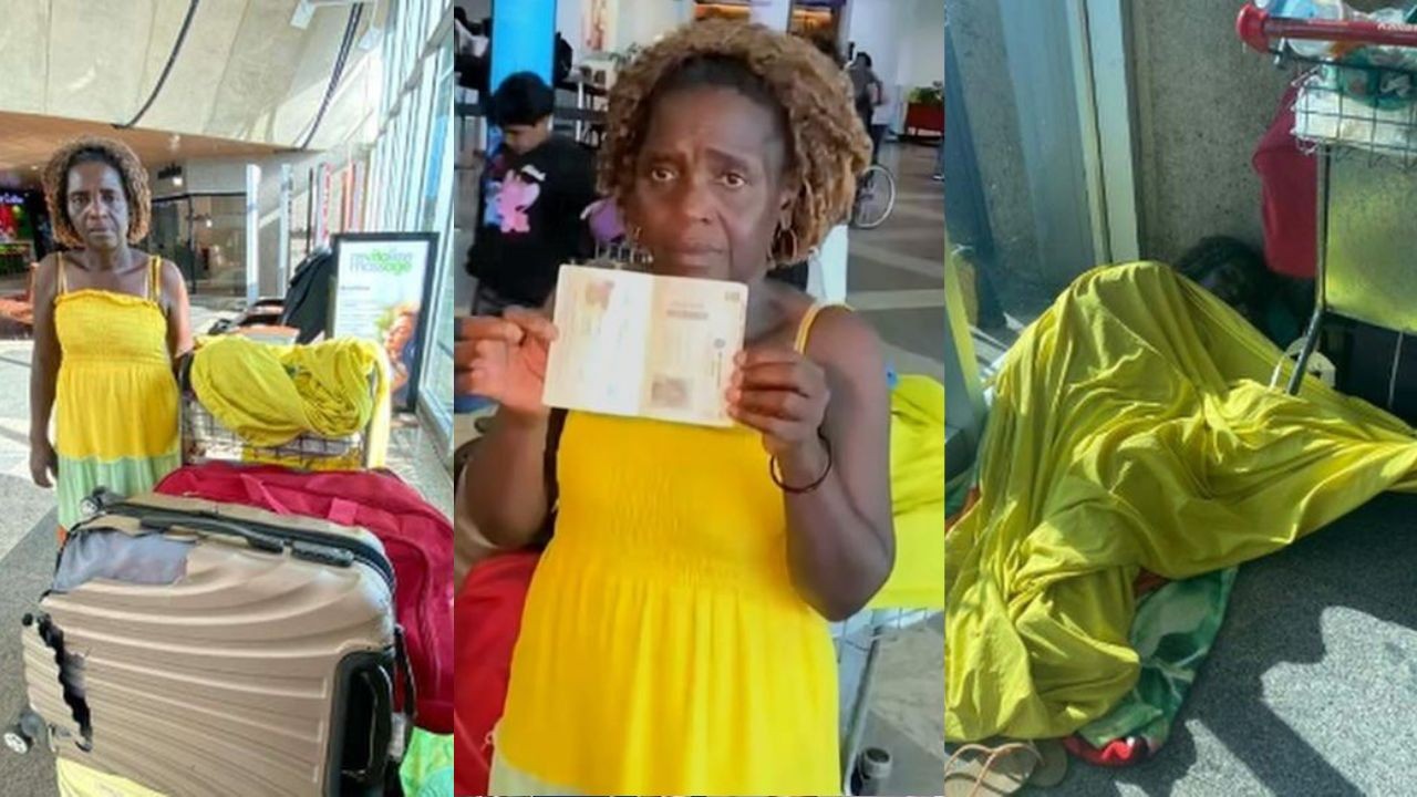 Mulher de Serra Leoa que vive há seis meses em aeroporto de Belém consegue passagem para reencontrar filho no Panamá