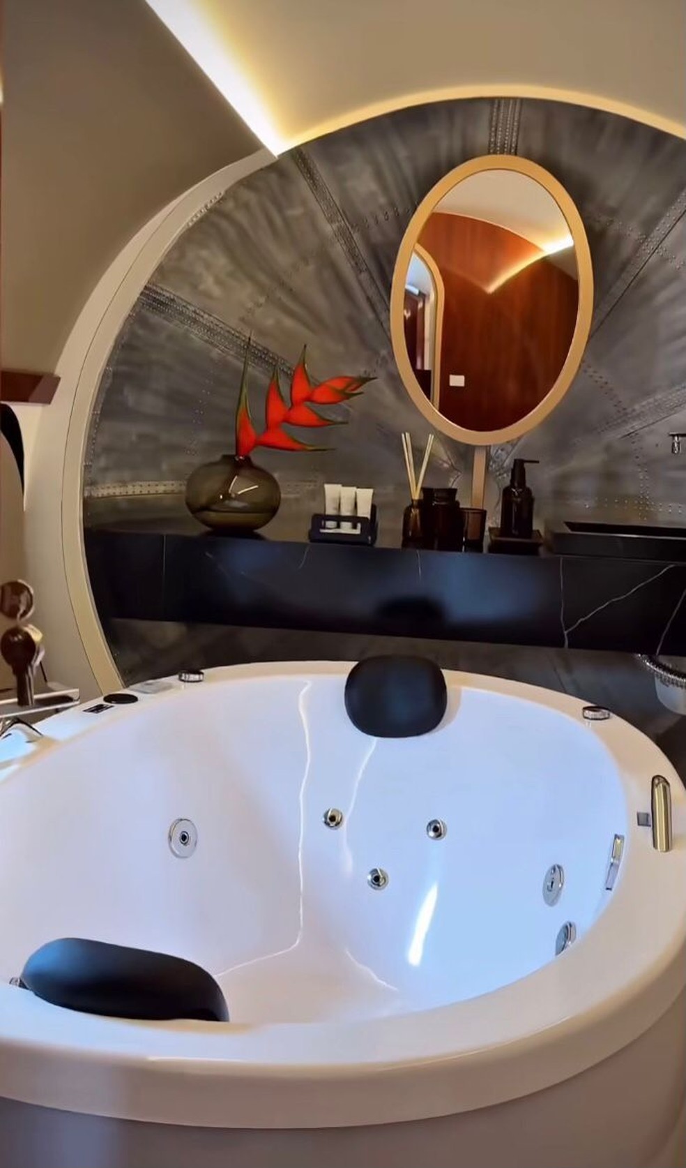 Arquiteta transforma jato executivo em suíte de luxo no Espírito Santo — Foto: Divulgação