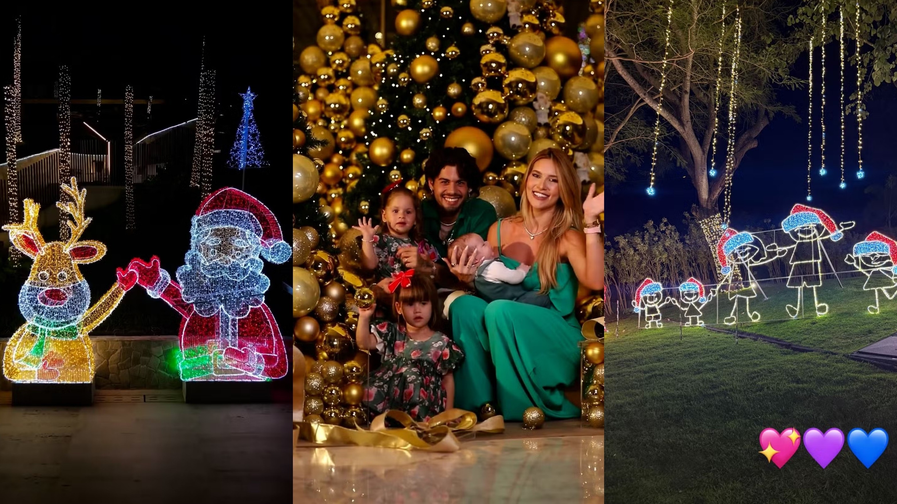 Decoração de Natal luxuosa da mansão de Virgínia Fonseca repercute nas redes: 'Fez nevar em Goiânia'; vídeo