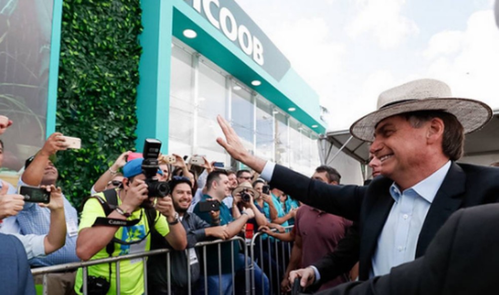 O presidente Jair Bolsonaro durante visita à Agrishow 2019  — Foto:  Alan Santos// Divulgação Presidência