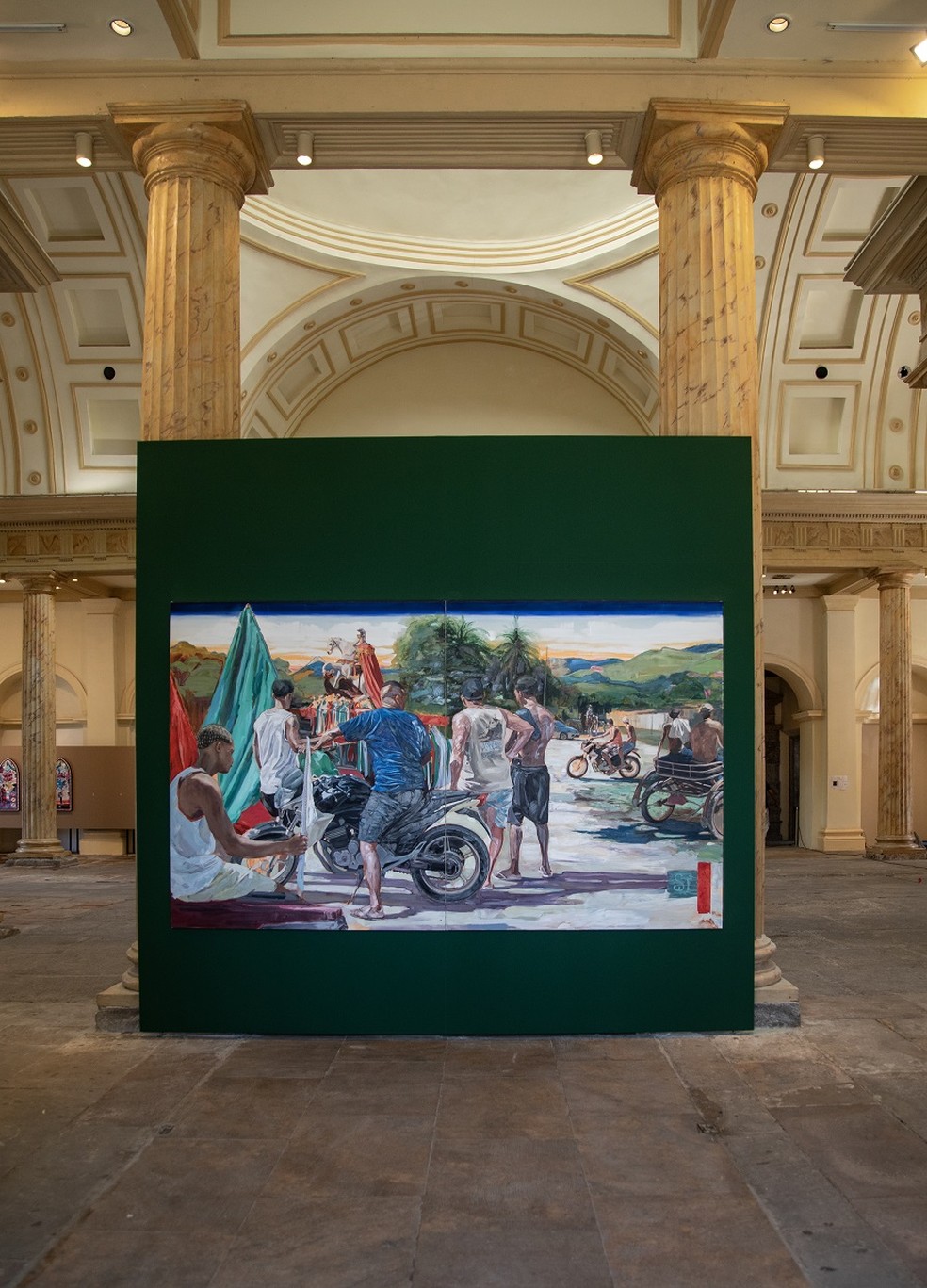 Tela'Cruzos da fé – Cavalgada de Cabuçu', de Yoko Nishio — Foto: Ana Branco