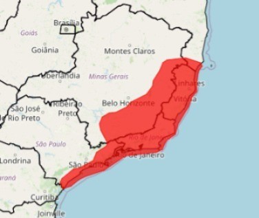 'Grande perigo': Inmet emite novo alerta para risco elevado de alagamentos e deslizamentos em 607 munic&iacute;pios de MG, SP, ES, RJ e BA