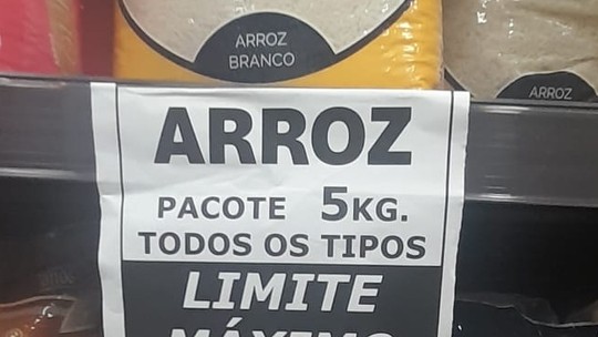 Supermercados de Niterói restringem compra de arroz 