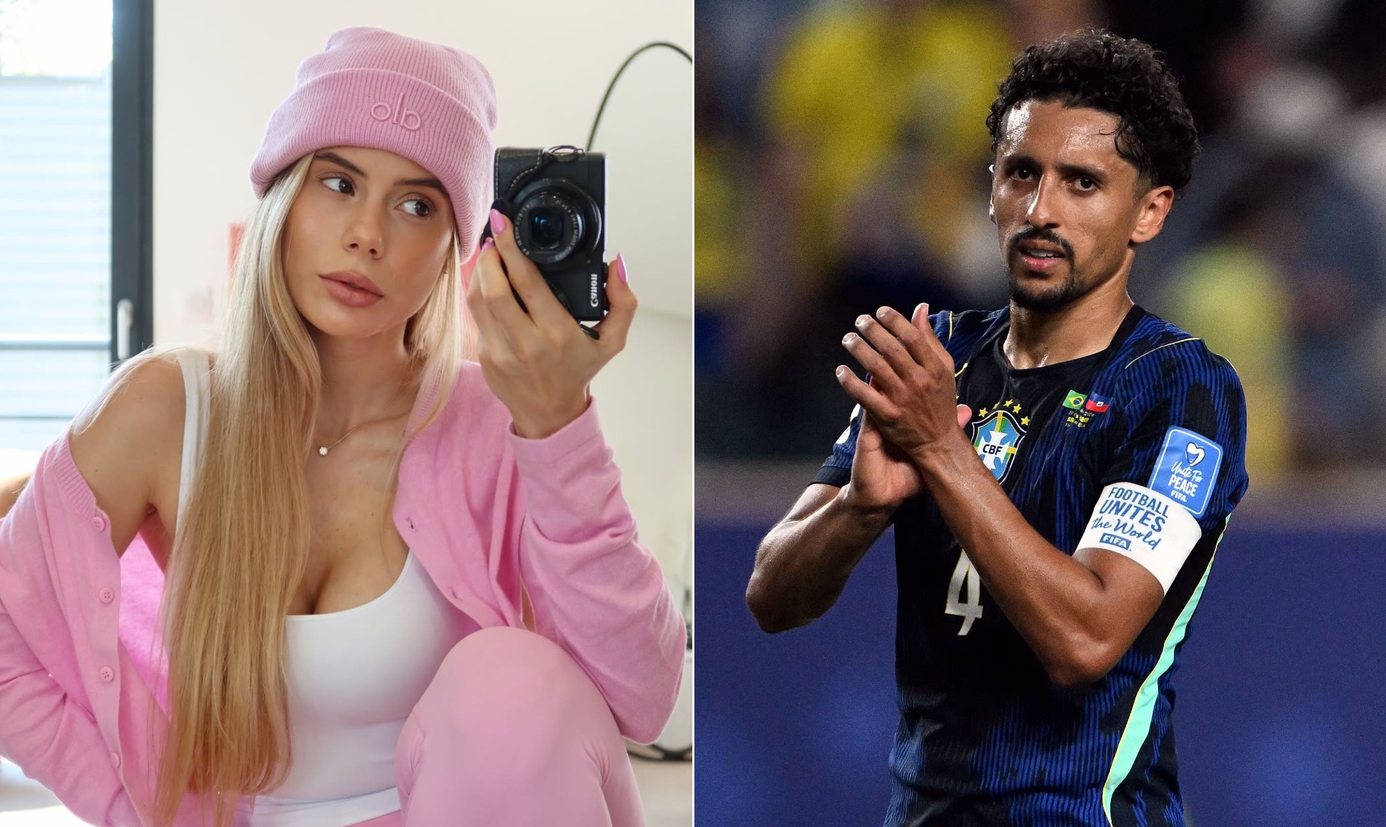 Esposa de Marquinhos revela que ignorou investidas do jogador por meses: 'Me caçando de todo jeito'