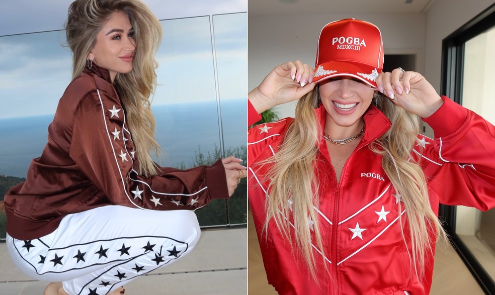 Zulay Pogba veste looks do primeiro drop da marca do jogador — Foto: Reprodução/Redes sociais